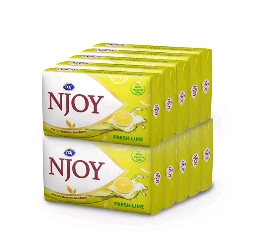 Raj's Njoy Bathing Soap Fresh Lime (100gm x 10pc)