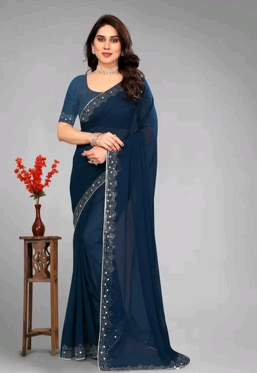 Trendy Pretty Georgette Saree